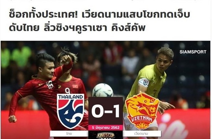 Truyền thông Thái Lan cay đắng khi đội nhà bại trận trước Việt Nam