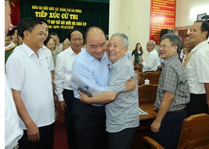 Thủ tướng Nguyễn Xuân Phúc tiếp xúc cử tri huyện An Dương