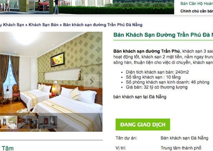 Nhiều khách sạn ở Đà Nẵng phải “bán tháo” dù lỗ tiền tỉ