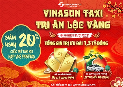 Vinasun Taxi thưởng lớn cho hành khách