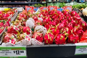 Thanh long Việt Nam có mặt tại nhiều siêu thị, trung tâm thương mại ở Australia