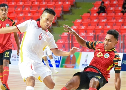 Tuyển Futsal Việt Nam giành chiến thắng đầu tay tại giải Đông Nam Á