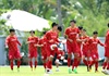 Tuyển Việt Nam trở lại tập luyện sau trận thắng Singapore