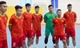 Tuyển Futsal Việt Nam tập luyện chuẩn bị cho trận đấu với Nhật Bản