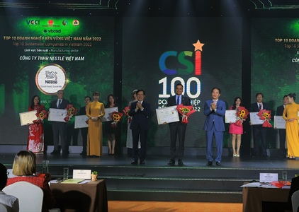 Nestlé Việt Nam được bình chọn là doanh nghiệp bền vững nhất Việt Nam...