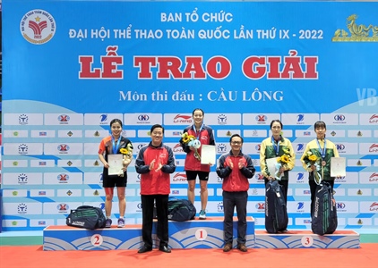 Nam Hà Nội, nữ Thái Bình giành chiến thắng ở môn cầu lông
