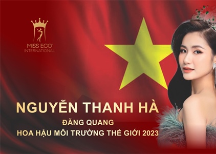 Nguyễn Thanh Hà đăng quang Hoa hậu Môi trường Thế giới 2023
