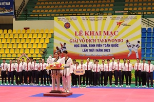 Hơn 1.000 vận động viên tranh tài Giải vô địch Taekwondo học sinh, sinh viên toàn quốc