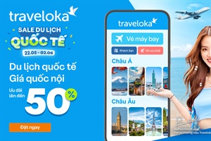 Nhiều sale du lịch quốc tế trên web Traveloka