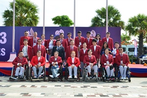 Lễ Thượng cờ các đoàn  thể thao tham dự ASEAN Para Games 12