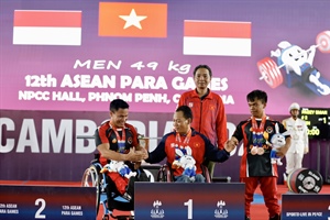 “Mưa vàng” từ các VĐV Việt Nam trong ngày ra quân ASEAN Para Games 12