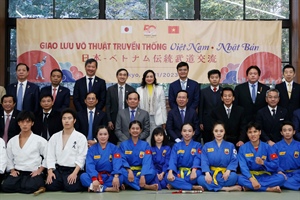 Chủ tịch nước Võ Văn Thưởng dự chương trình giao lưu võ thuật Vovinam Việt Nam và Võ đạo Nhật Bản