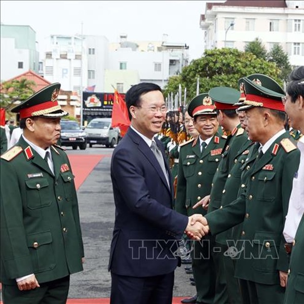 Chủ tịch nước Võ Văn Thưởng thăm, làm việc tại Quân khu 5