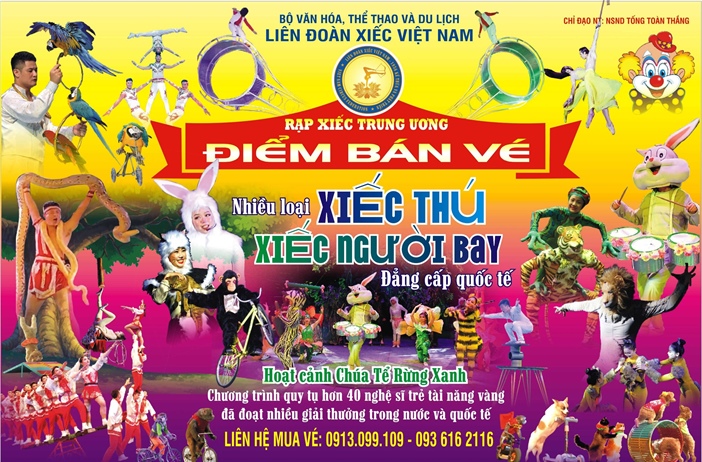 Liên đoàn Xiếc Việt Nam biểu diễn tại các tỉnh, thành