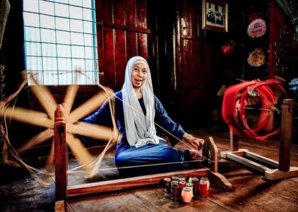 Giữ gìn nghề dệt thổ cẩm ở làng Chăm Châu Phong
