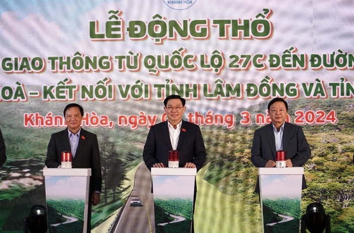 Chủ tịch Quốc hội dự lễ động thổ tuyến đường nối Khánh Hòa, Ninh Thuận,...